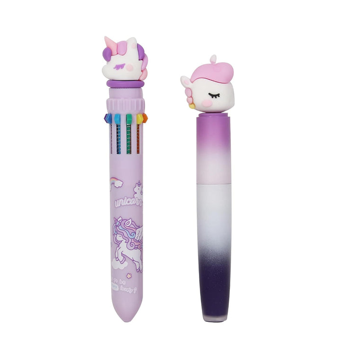 Kawaii Unicorn Yoyo & Zozo Stationary Set-Stationery-Bright International-Toycra