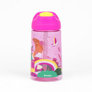 Kicups Clear Sip Tritan straw bottle with slider lid