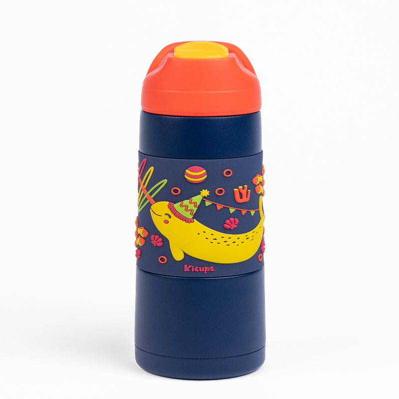 Kicups Grip Flow Stainless Steel Insulated Straw Bottle with Slider Lid