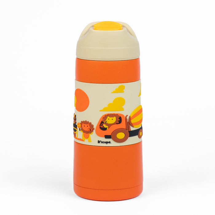 Kicups Grip Flow Stainless Steel Insulated Straw Bottle with Slider Lid-LunchBox & Water Bottles-Kicups-Toycra