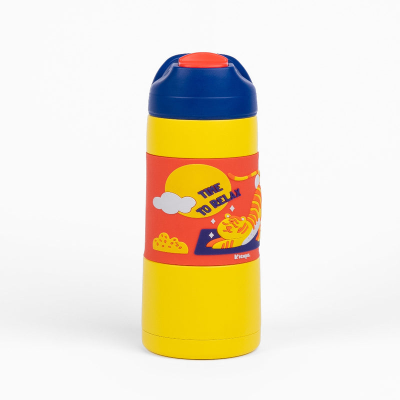 Kicups Grip Flow Stainless Steel Insulated Straw Bottle with Slider Lid