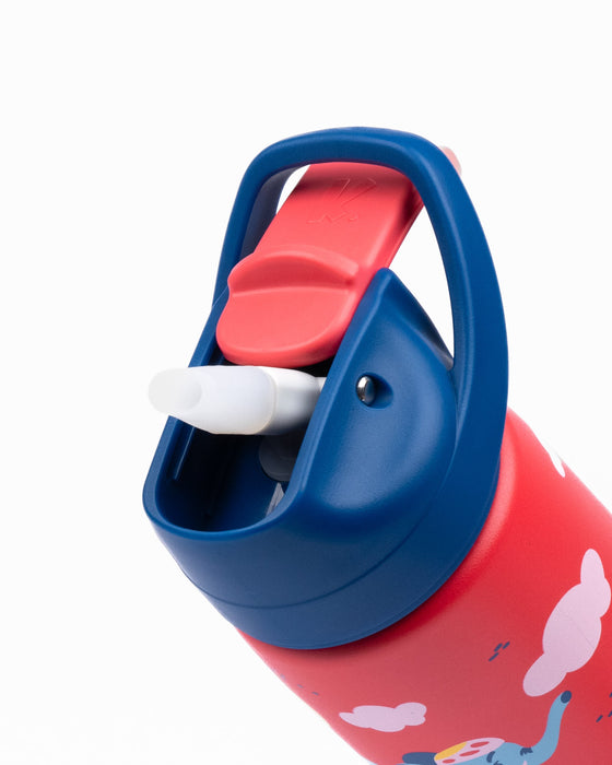 Kicups Little Cup Stainless steel insulated straw bottle with slider lid-LunchBox & Water Bottles-Kicups-Toycra