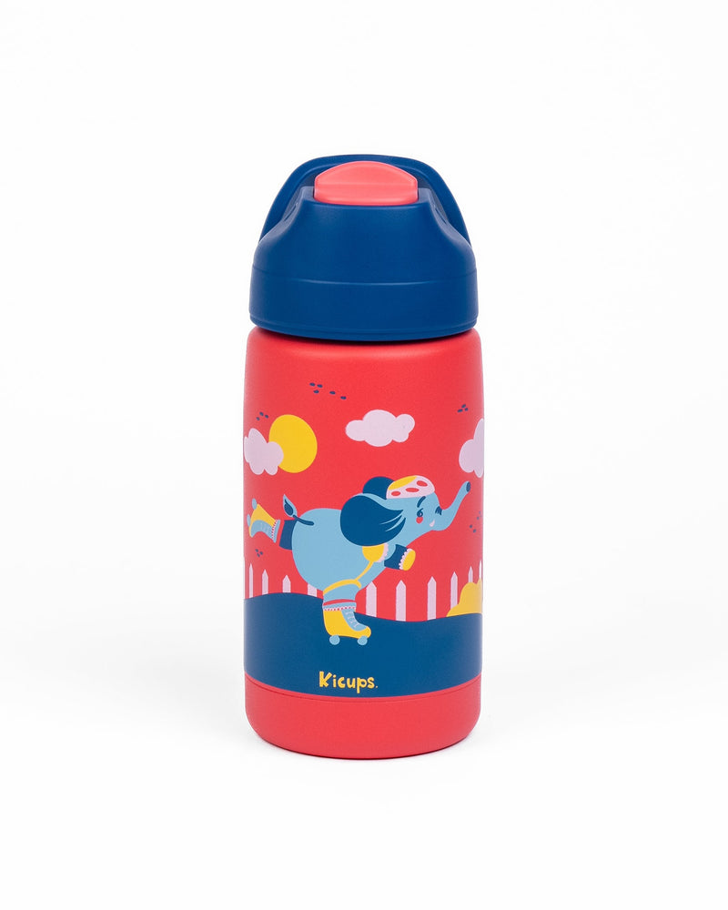 Kicups Little Cup Stainless steel insulated straw bottle with slider lid