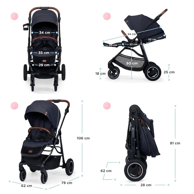 Kinderkraft All Road Pushchair/Stroller - Imperial Blue