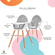 Kinderkraft Fini 2 in 1 Highchair