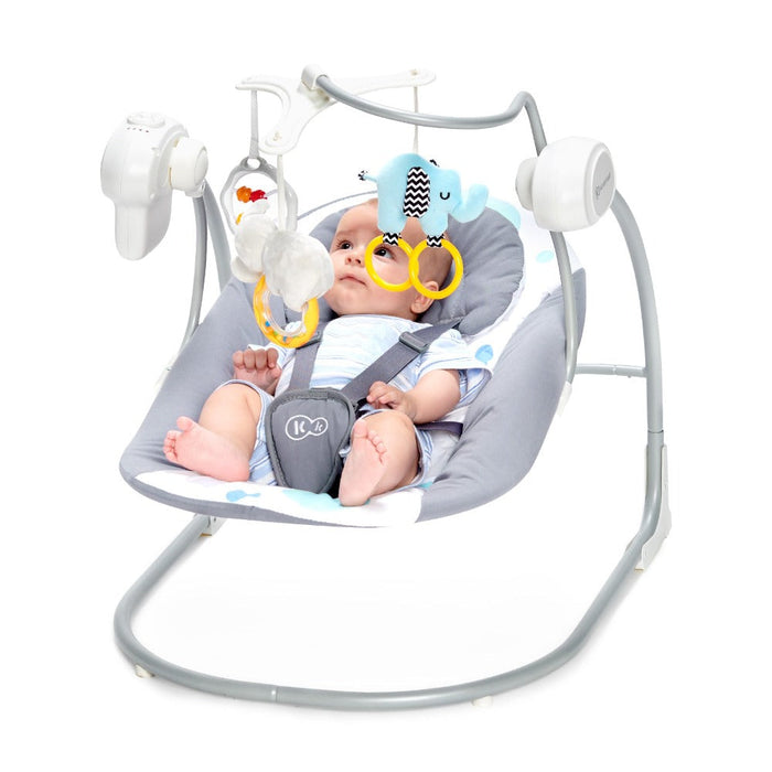 Kinderkraft Minky Baby Swing-Bouncers, Rockers & Swings-Kinderkraft-Toycra