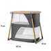 Kinderkraft Sofi Travel Cot With Playpen Function Grey-Cribs & Cots-Kinderkraft-Toycra