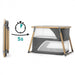 Kinderkraft Sofi Travel Cot With Playpen Function Grey-Cribs & Cots-Kinderkraft-Toycra