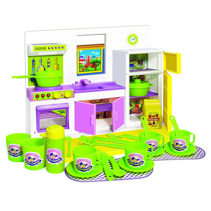 Kitchenette – Deluxe Pretend Play Kitchen Set for Kids (Ages 2–4 Years)-simple-Toymate-Toycra