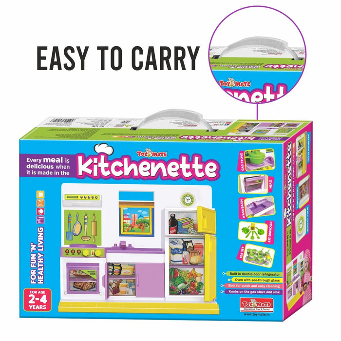Kitchenette – Deluxe Pretend Play Kitchen Set for Kids (Ages 2–4 Years)-simple-Toymate-Toycra