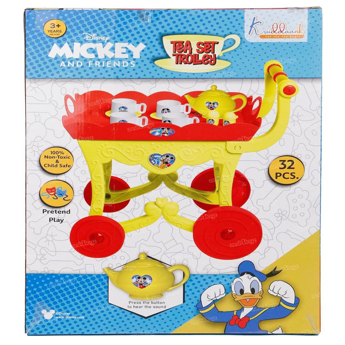 Kriiddaank Tea Set Trolley -32 Pcs-Pretend Play-Khushi Export-Toycra