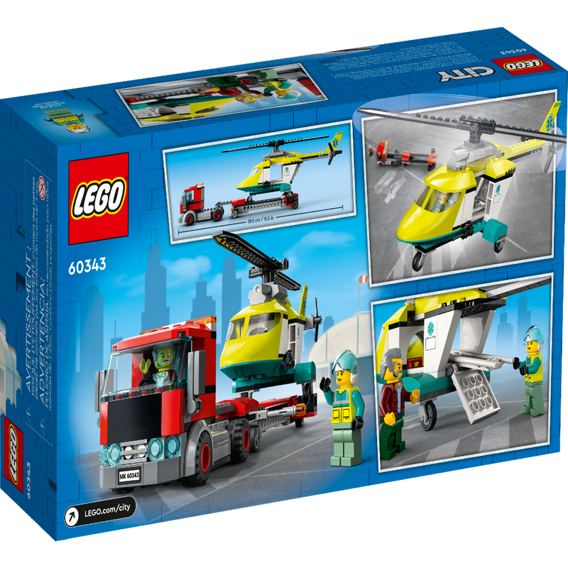 LEGO 60343 City Rescue Helicopter Transport -215 Pieces