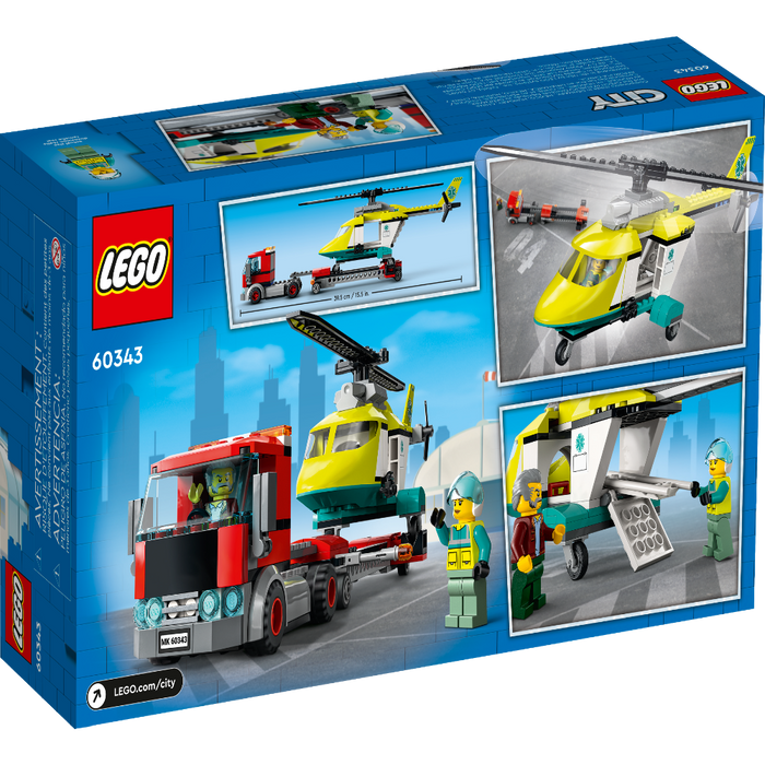LEGO 60343 City Rescue Helicopter Transport -215 Pieces-Construction-LEGO-Toycra