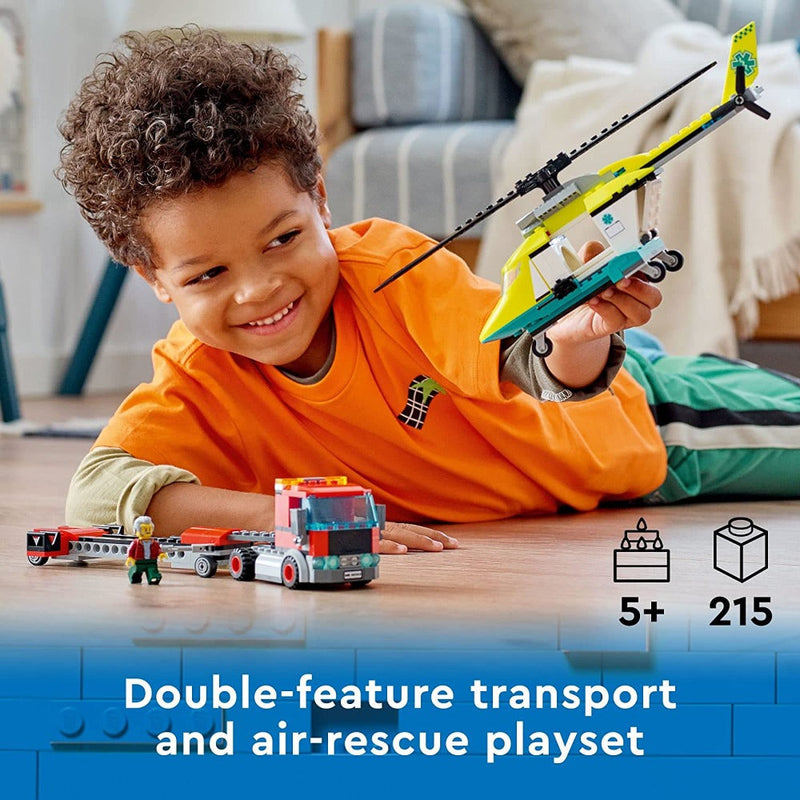 LEGO 60343 City Rescue Helicopter Transport -215 Pieces