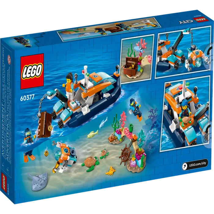 LEGO 60377 City Explorer Diving Boat (182 Pieces)-Construction-LEGO-Toycra
