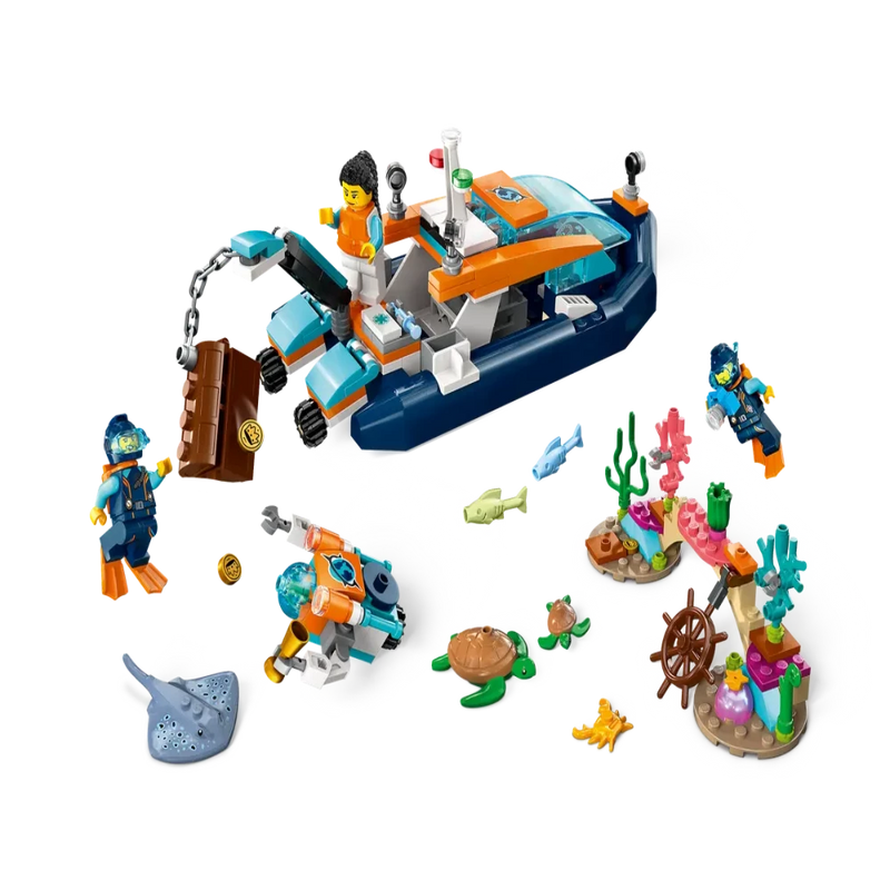 LEGO 60377 City Explorer Diving Boat (182 Pieces)