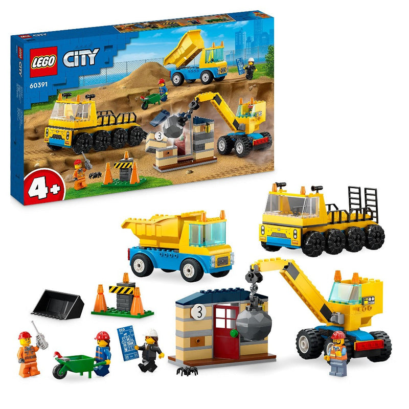 LEGO 60391 City Construction Trucks And Wrec (235 Pieces)