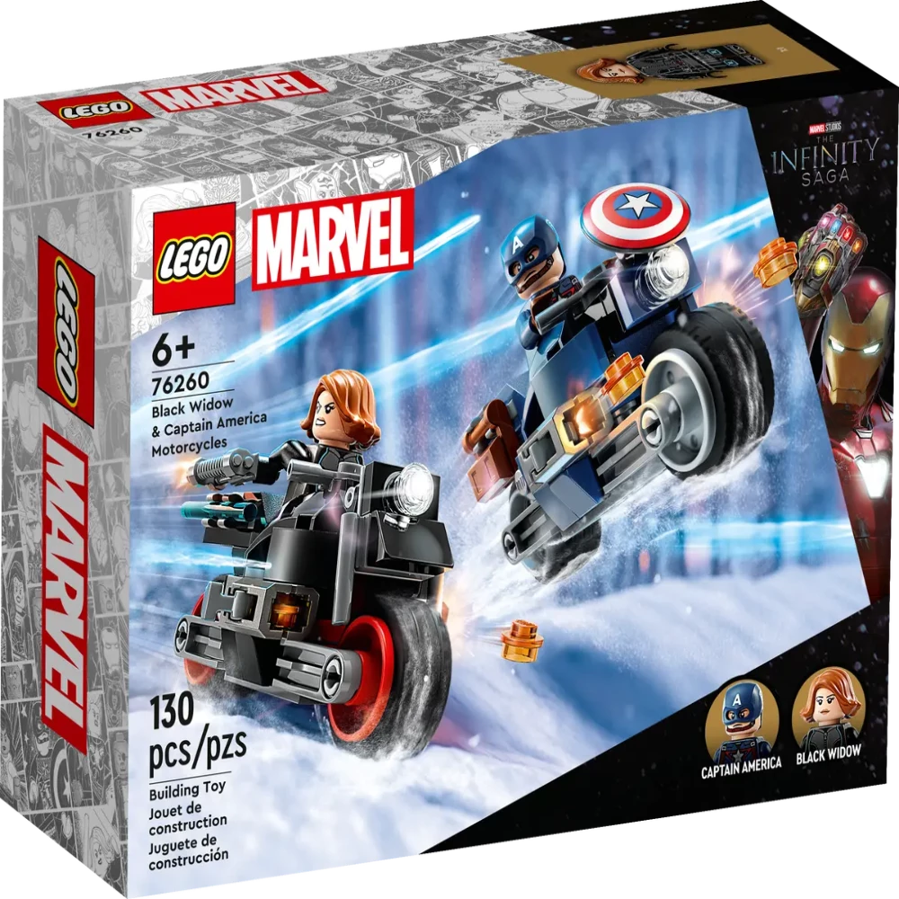 LEGO 76260 Marvel Black Widow Captain America Motorcycles Toycra