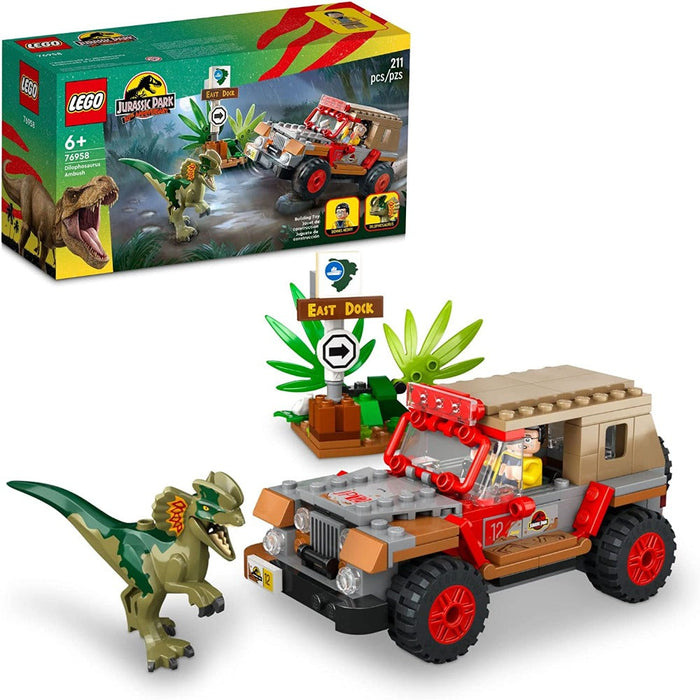 LEGO 76958 Jurassic World Dilophosaurus Ambush-Construction-LEGO-Toycra