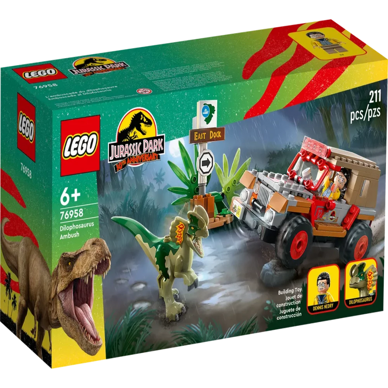 LEGO 76958 Jurassic World Dilophosaurus Ambush
