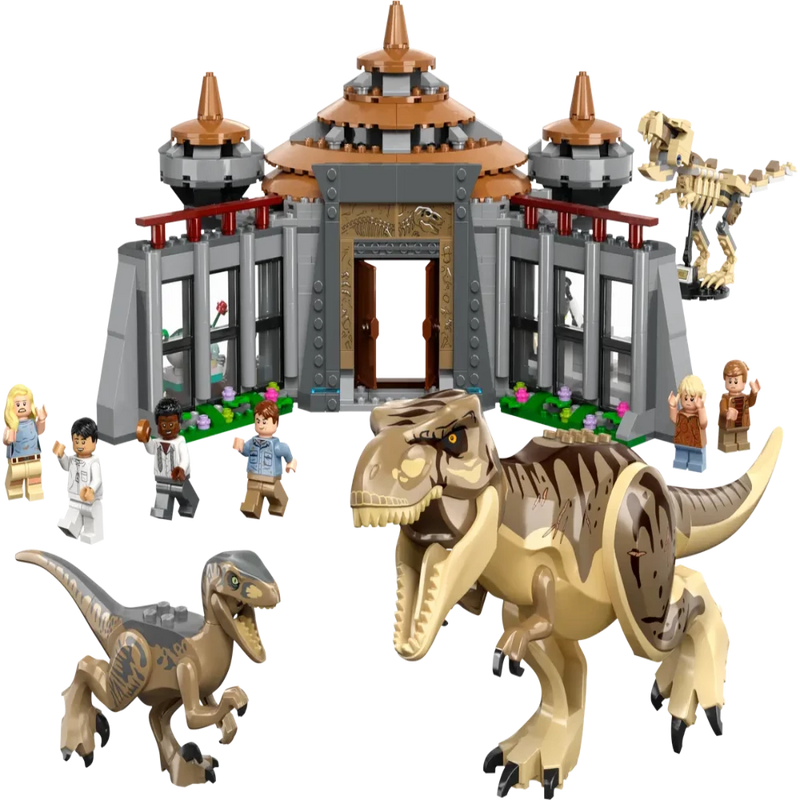 LEGO 76961 Jurassic World Visitor Center :T. rex & Raptor Attack - 693 Pieces