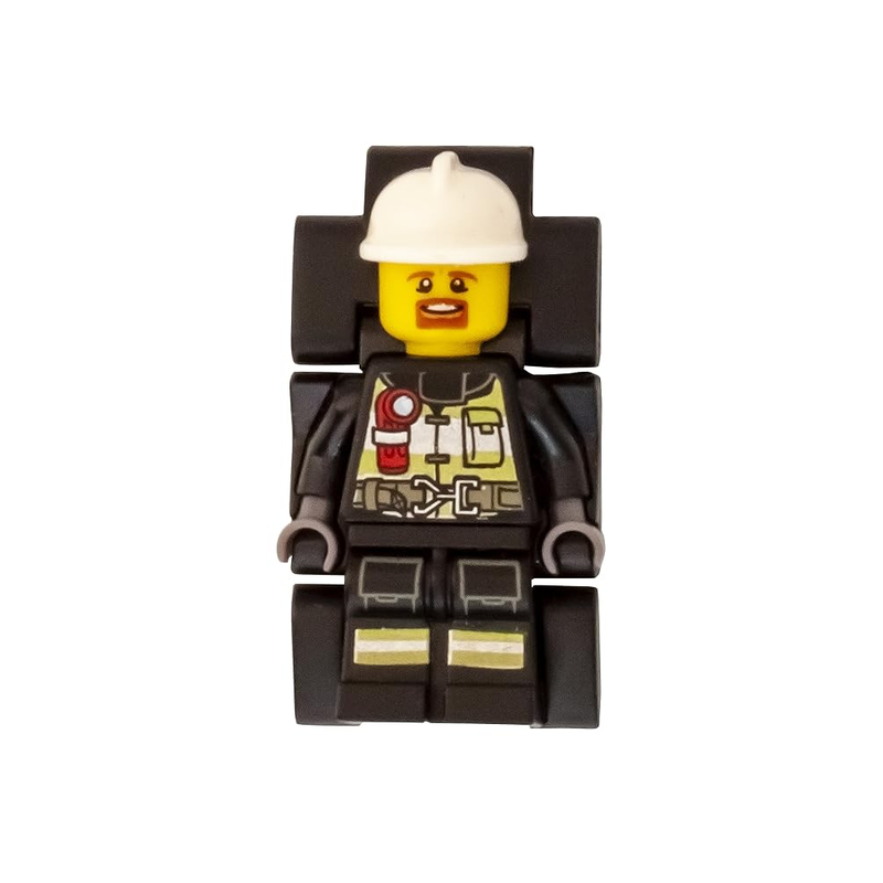LEGO 8021209 Kids Analog Watch Set Minifigure Link City Fire Fighter