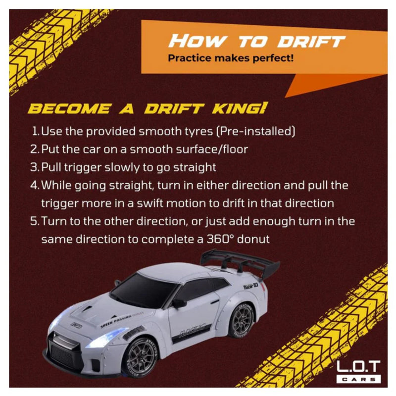 L.O.T RC Drift Car: Flare Remote Control Car