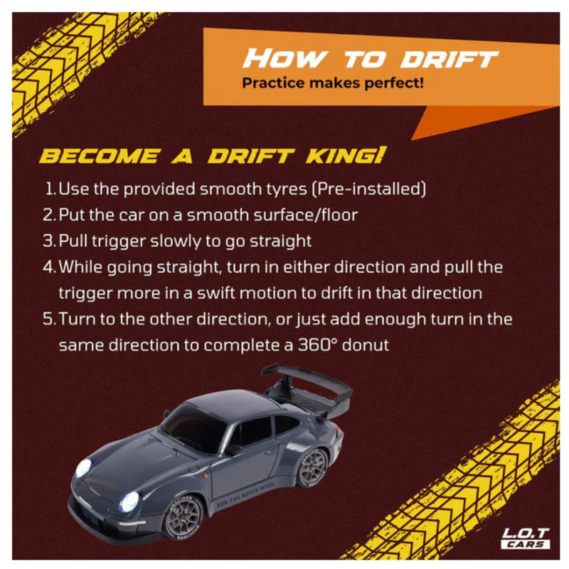 L.O.T RC Drift Car: Flare Remote Control Car