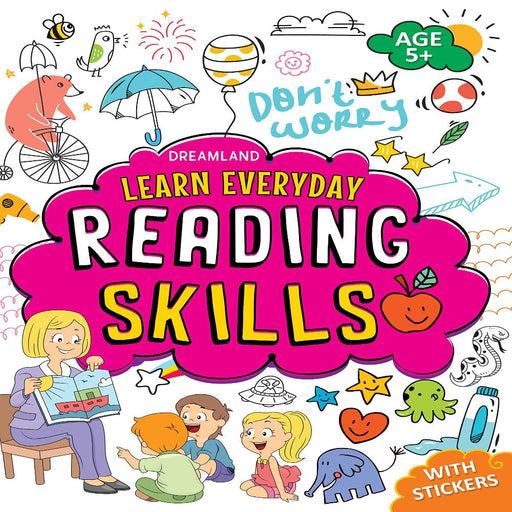 Learn Everyday Reading Skills Age 5+ with Stickers-Activity Books-Dr-Toycra