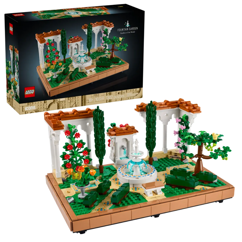 Lego 10359 Icons Fountain Garden (1302 Pieces)