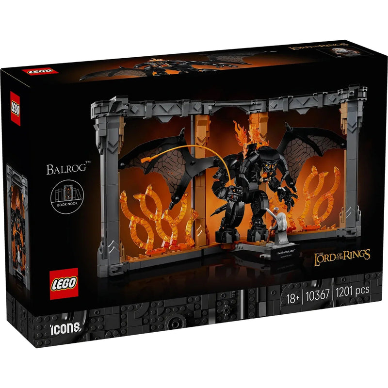 Lego 10367 Icons The Lord of the Rings: Balrog Book Nook (1201 Pieces)