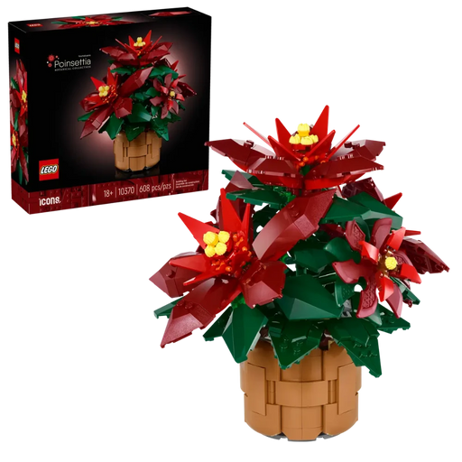 Lego 10370 Icons Poinsettia (608 Pieces)-Construction-LEGO-Toycra