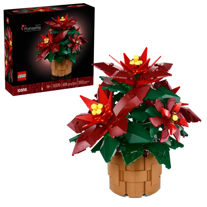 Lego 10370 Icons Poinsettia (608 Pieces)-Construction-LEGO-Toycra