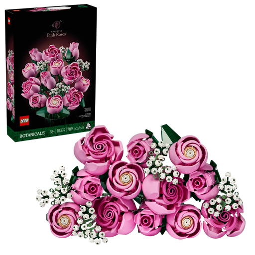 Lego 10374 Botanicals Bouquet Of Pink Roses (789 Pieces)-Construction-LEGO-Toycra