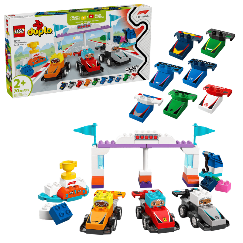 Lego 10445 Duplo F1 Team Race Cars & Drivers ( 70 Pieces )