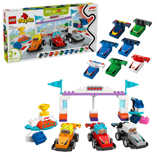 Lego 10445 Duplo F1 Team Race Cars & Drivers ( 70 Pieces )-Construction-LEGO-Toycra