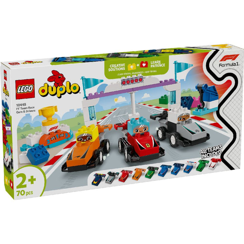 Lego 10445 Duplo F1 Team Race Cars & Drivers ( 70 Pieces )