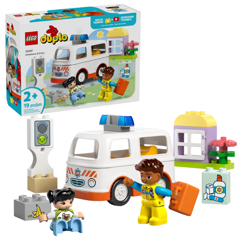 Lego 10447 Duplo Ambulance & Driver (19 Pieces)