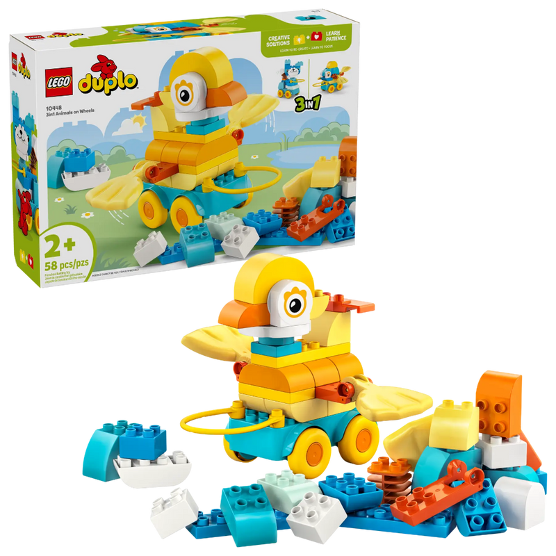 Lego 10448 Duplo 3in1 Animals On Wheels (58 Pieces)