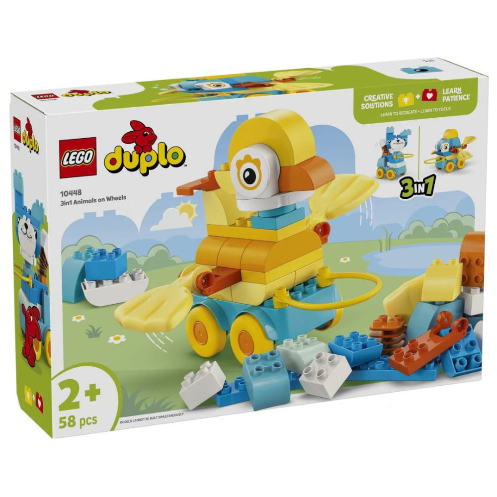 Lego 10448 Duplo 3in1 Animals On Wheels (58 Pieces)