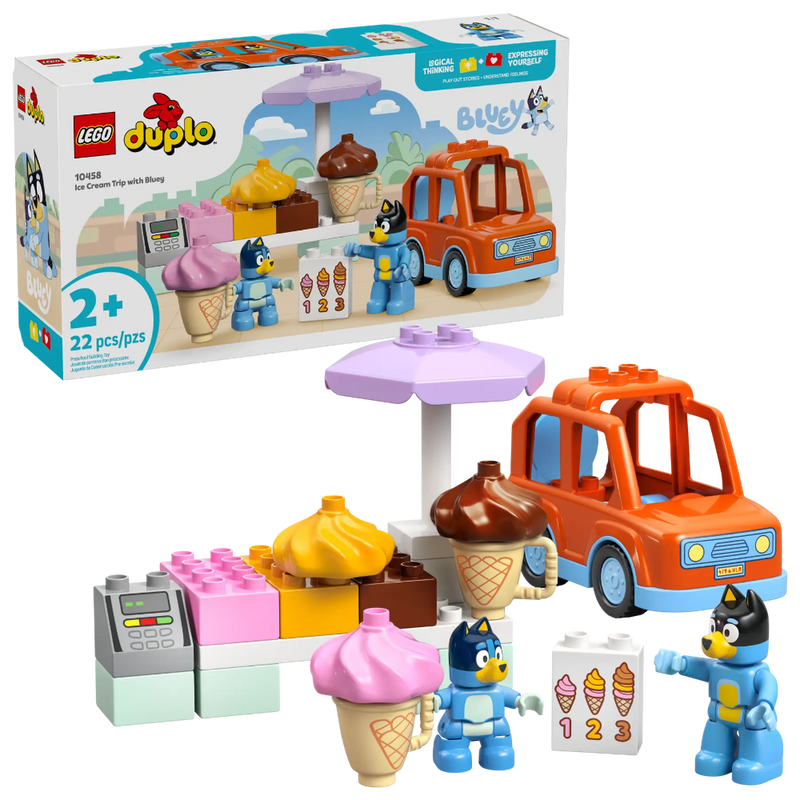 Lego 10458 Duplo Ice Cream Trip With Bluey (22 Pieces)