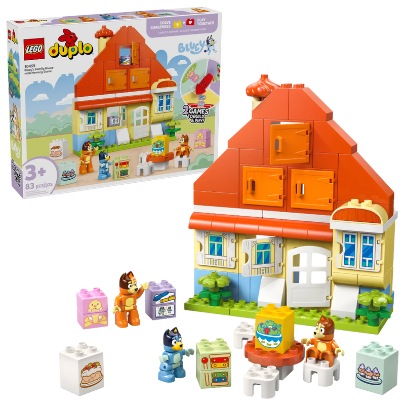 Lego 10459 Duplo Bluey's Family House With Memory Game (83 Pieces)