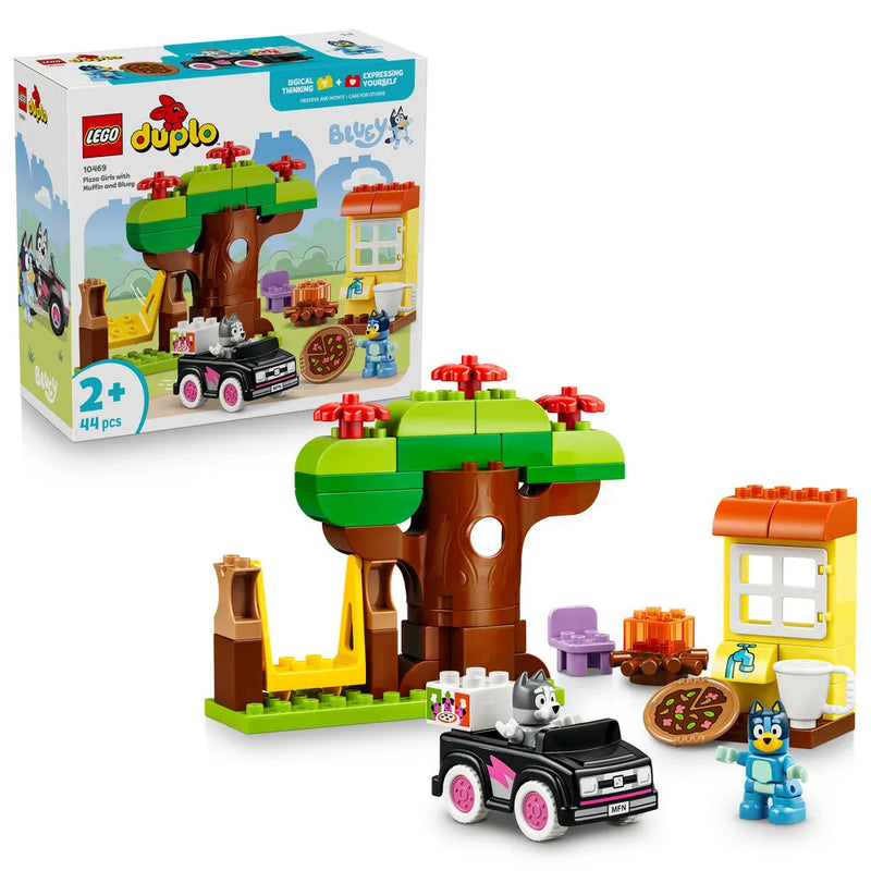 Lego 10469 Duplo Pizza Girls With Muffin And Bluey (44 Pieces)