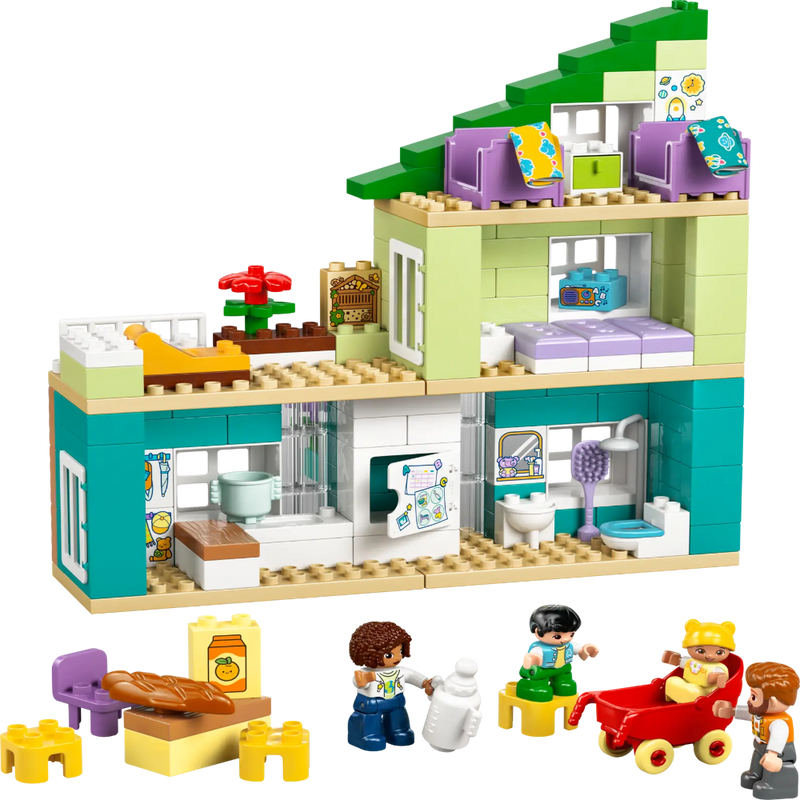 Lego 10470 Duplo 3 In 1 Modern Family House With Figures (166 Pieces)