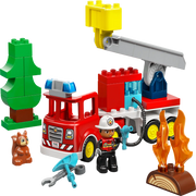 Lego 10473 Duplo Fire Truck With Hose And Firefighter (28 Pieces)