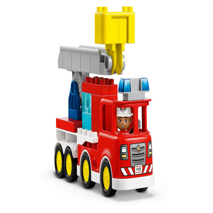 Lego 10473 Duplo Fire Truck With Hose And Firefighter (28 Pieces)