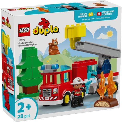Lego 10473 Duplo Fire Truck With Hose And Firefighter (28 Pieces)-Construction-LEGO-Toycra