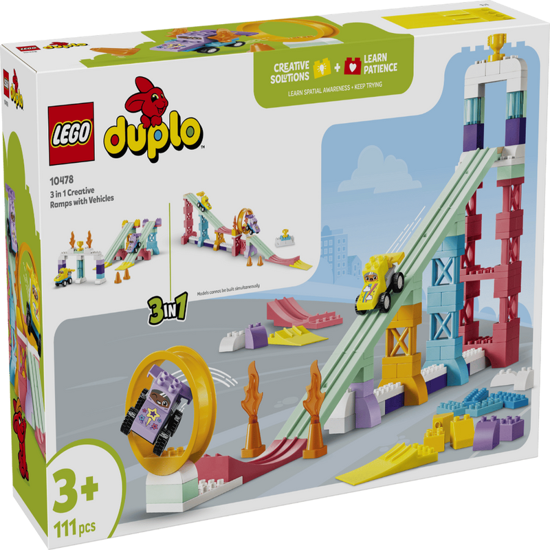 Lego 10478 Duplo 3 in 1 Creative Ramps With Vehicles (111 Pieces)