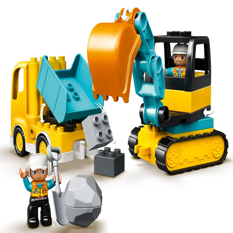 Lego 10931 Duplo Truck & Tracked Excavator (20 Pieces)