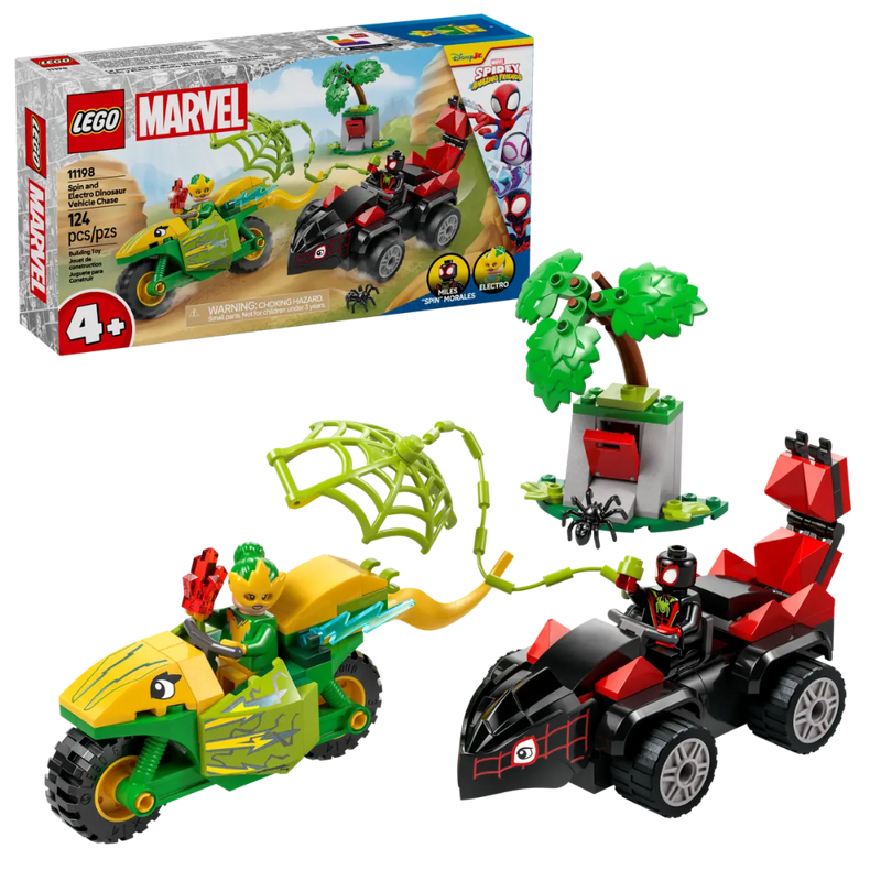 Lego 11198 Spidey Spin And Electro Dinosaur Vehicle Chase (124 Pieces)